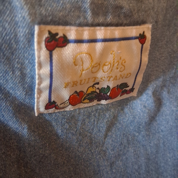 Denim and Gingham Embroidered Dress - Picture 4 of 5